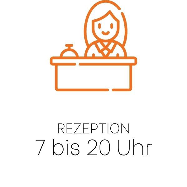  Rezeption Hwest Hotel Hall geöffnet von 7 bis 20 Uhr  